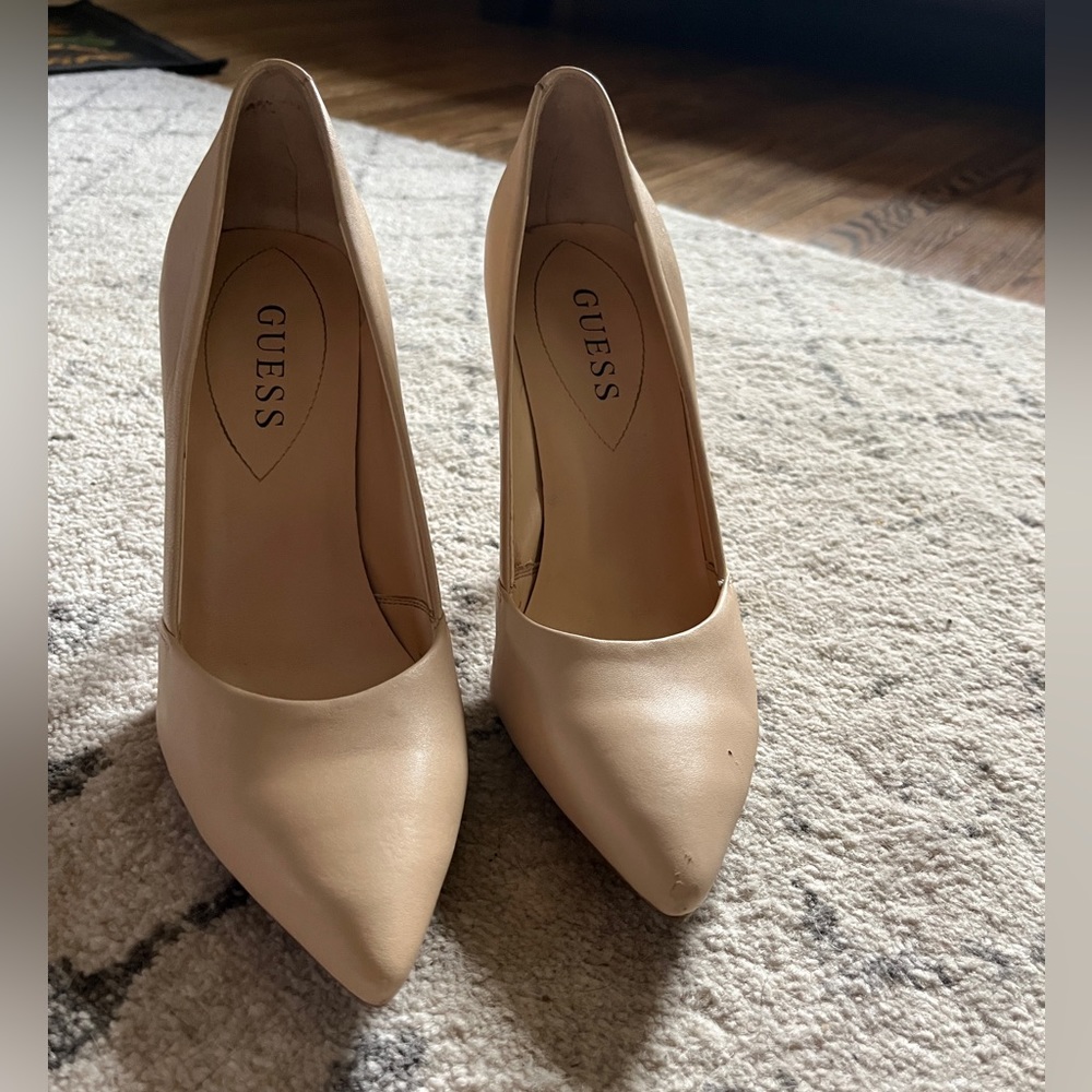 GUESS Beige Pointed-Toe Heels - Picture 8 of 12